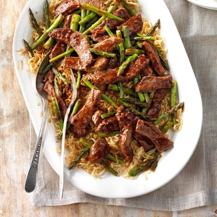 Beef Lo Mein, a Chinese dish