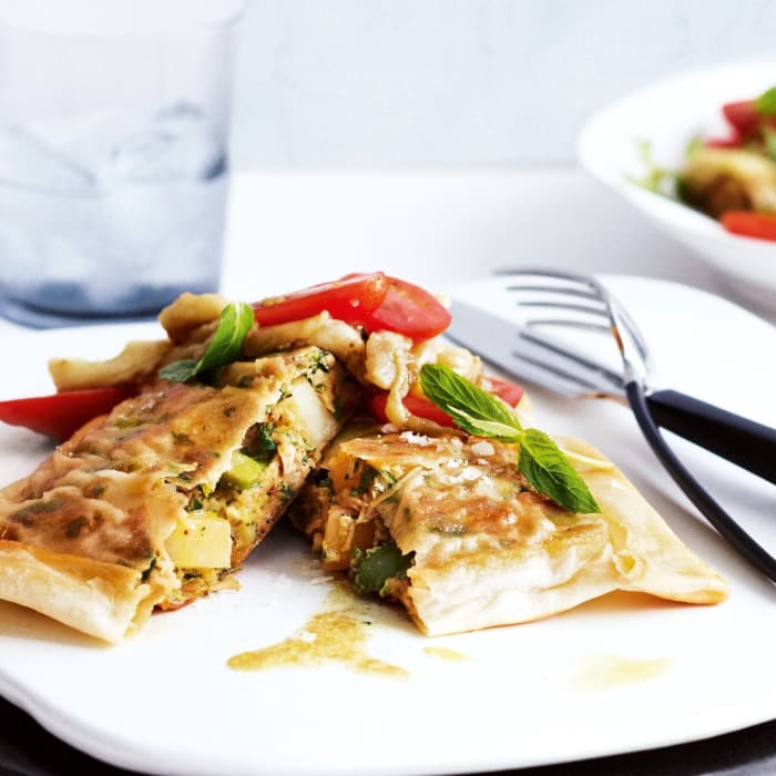 Tuna and Egg Briks, a Tunisian dish