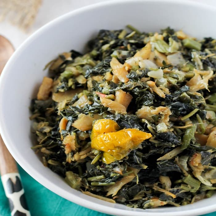 Callaloo and SaltFish, a Jamaican dish