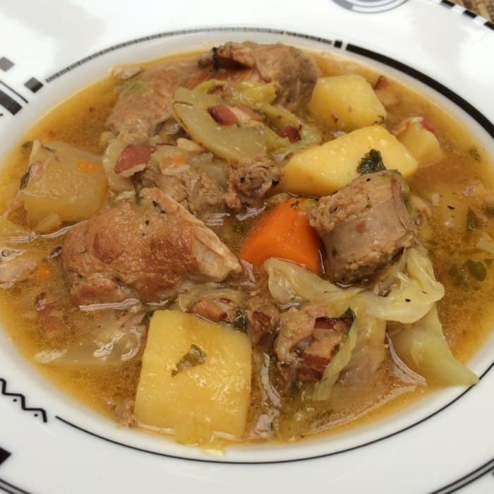 Coddled pork with cider, a Irish dish