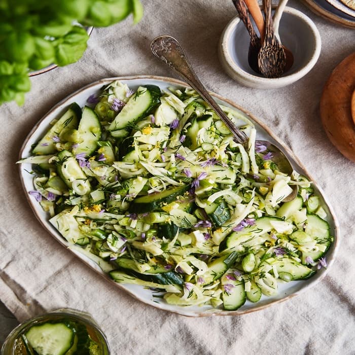 Cucumber & fennel salad, a Polish dish
