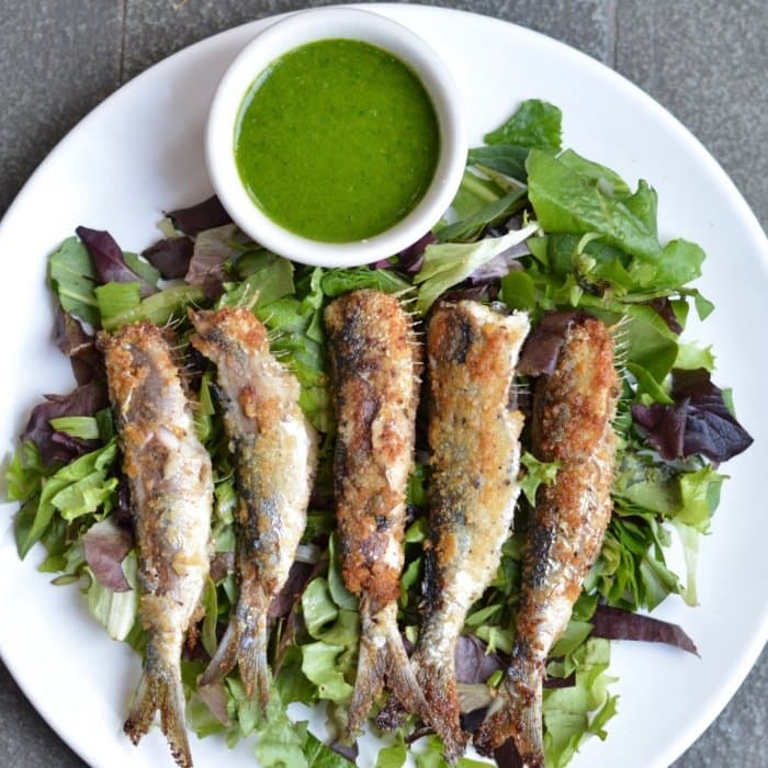 Fresh sardines, a Croatian dish