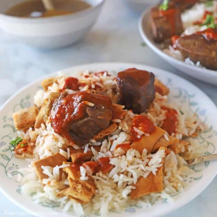 Egyptian Fatteh, a Egyptian dish