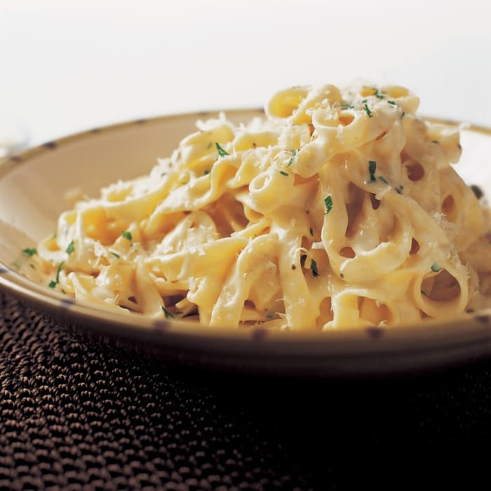 Fettucine alfredo, a Italian dish