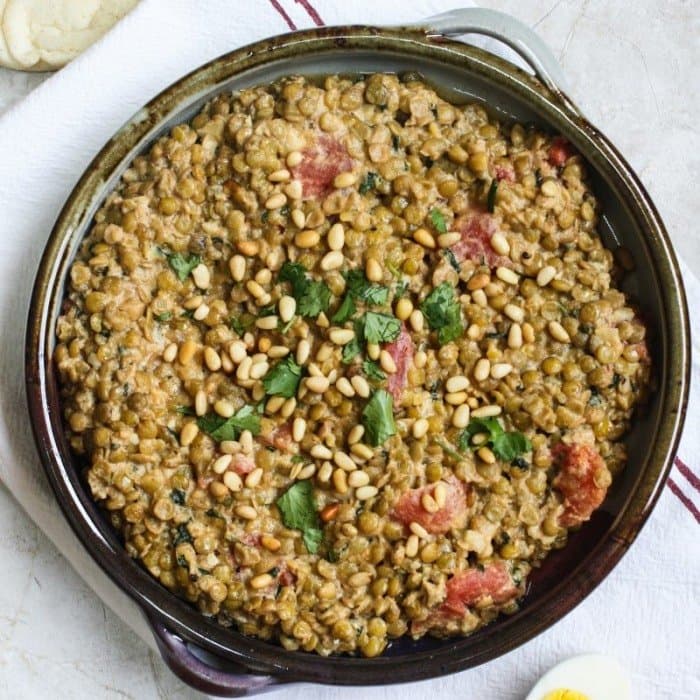 Tahini Lentils, a Moroccan dish