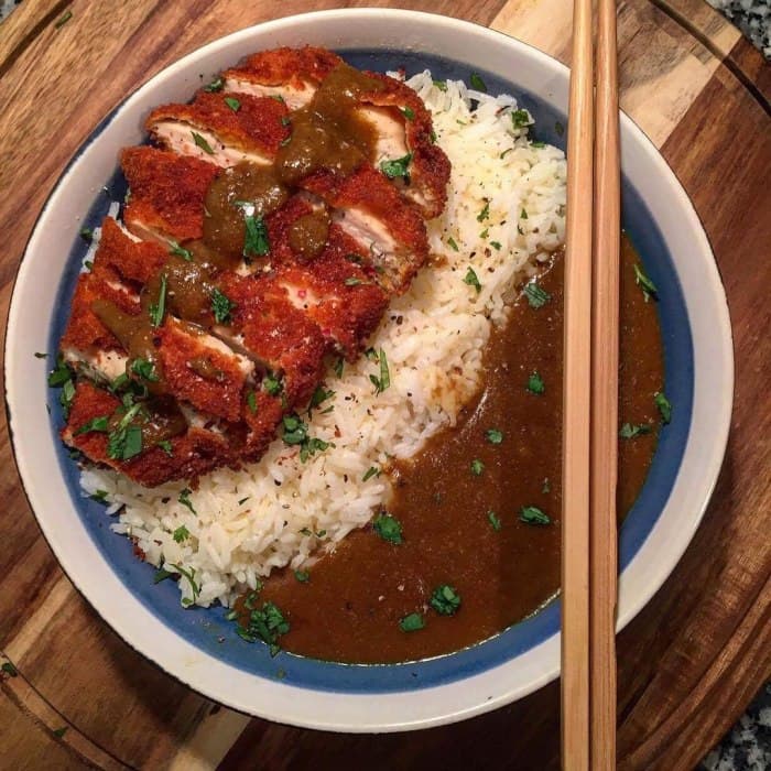 Katsu Chicken curry, a Japanese dish