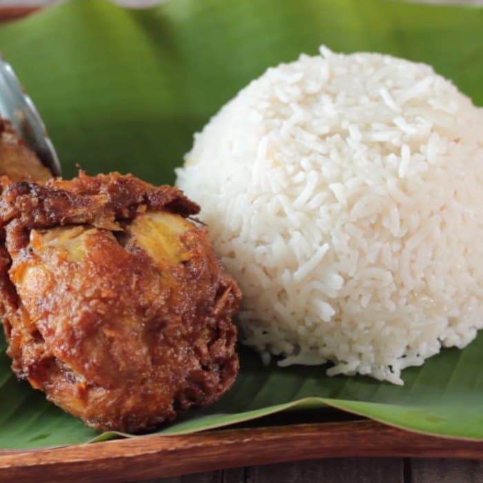 Nasi lemak, a Malaysian dish