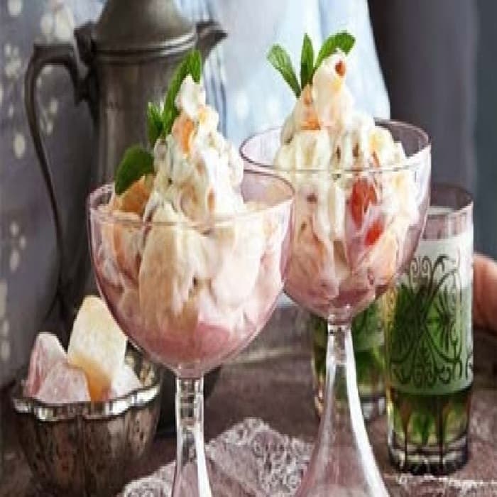 Apricot & Turkish delight mess, a Turkish dish