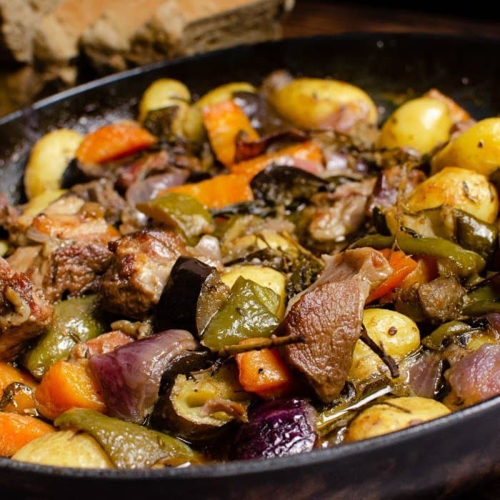 Croatian lamb peka, a Croatian dish